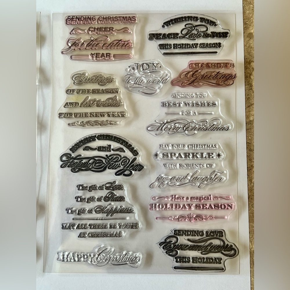 Anna Griffin Sentiment Clear Stamp Set, Set of 2 - Picture 2 of 3